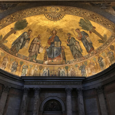 The Basilica of Saint Paul and the Pope’s portraits