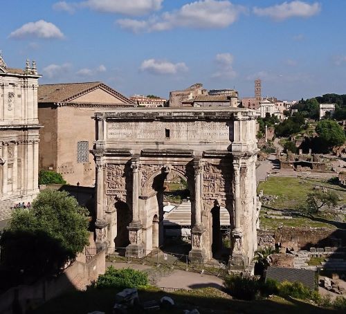 The Arch of Septimus Severus in the Roman Forum