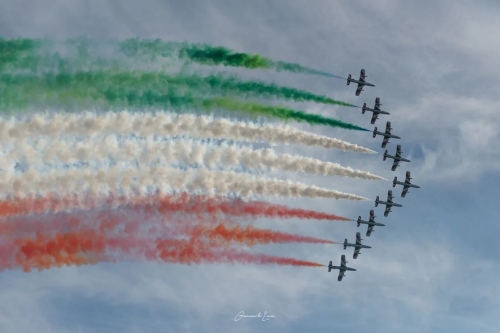 The Frecce Tricolori - the acrobatic demonstration team of the Italian Air Force.