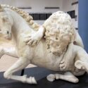 The statue of the lion that kills the horse of the Capitoline Museums